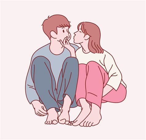 couple dating drawing